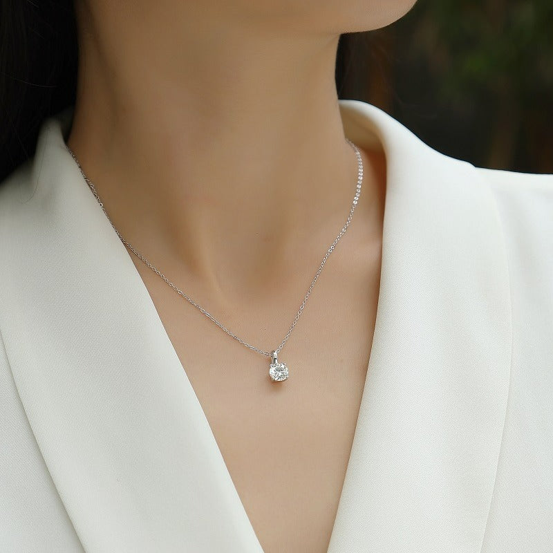 Prism Point Moissanite Necklace