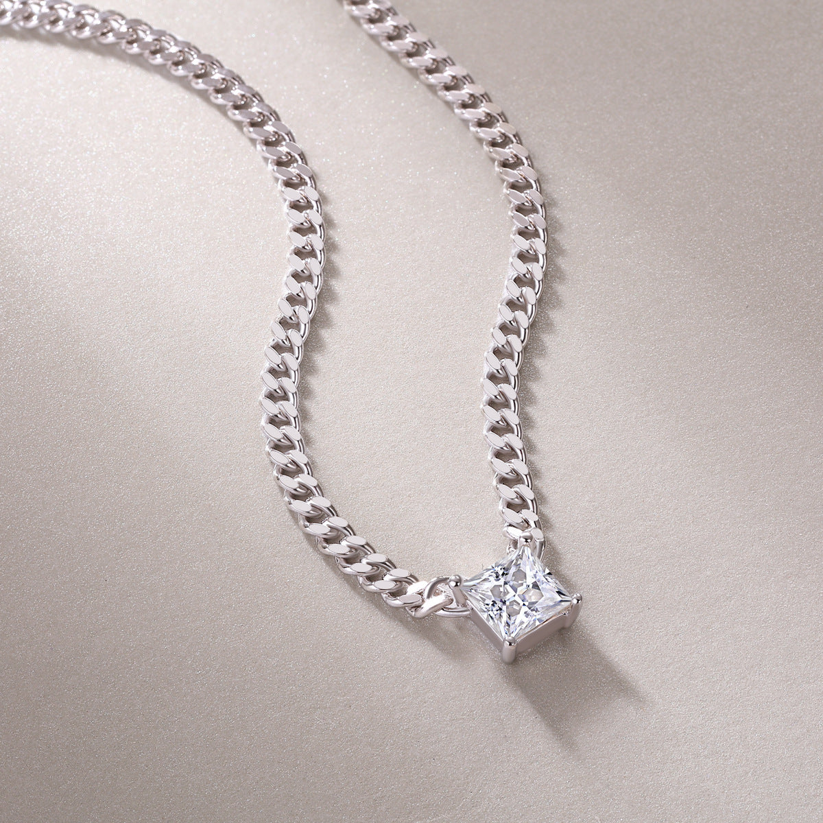 Lustre Drop Moissanite Necklace