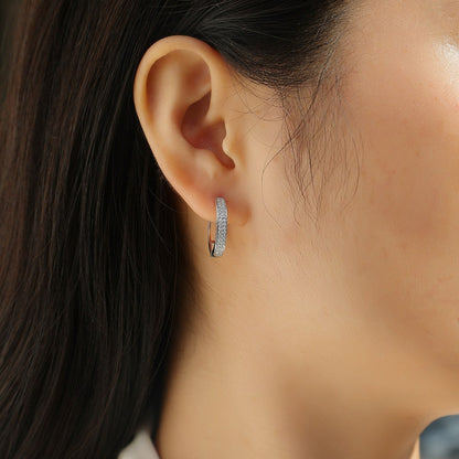 Silver Moissanite  Earrings