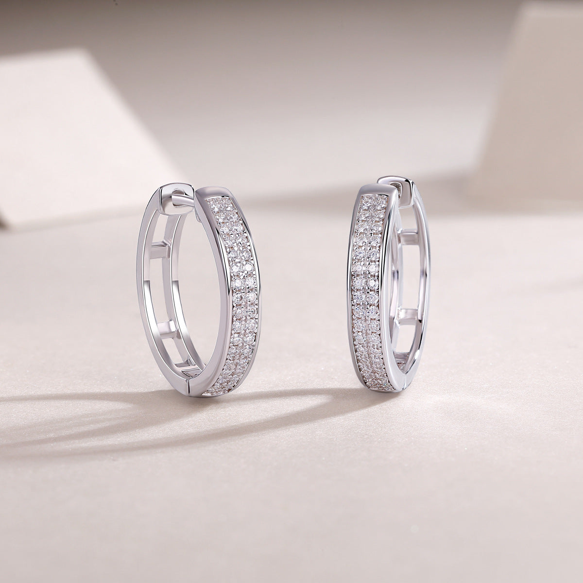 Silver Moissanite  Earrings