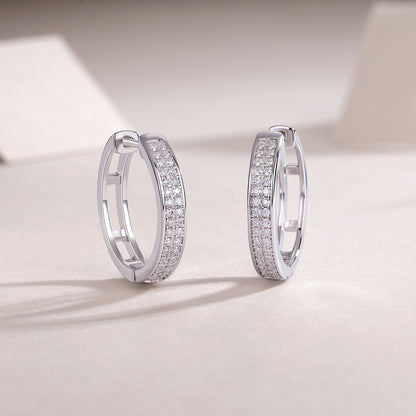 Silver Moissanite  Earrings
