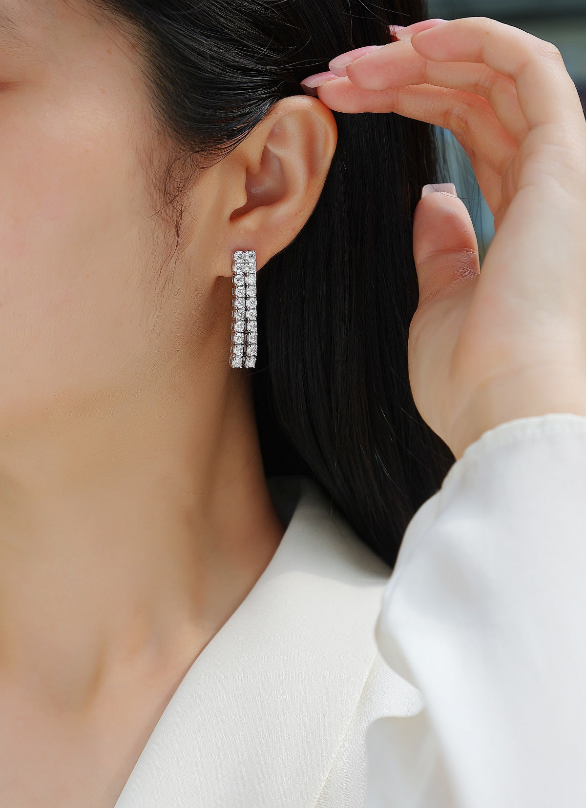 Dioran Moissanite Ear Studs
