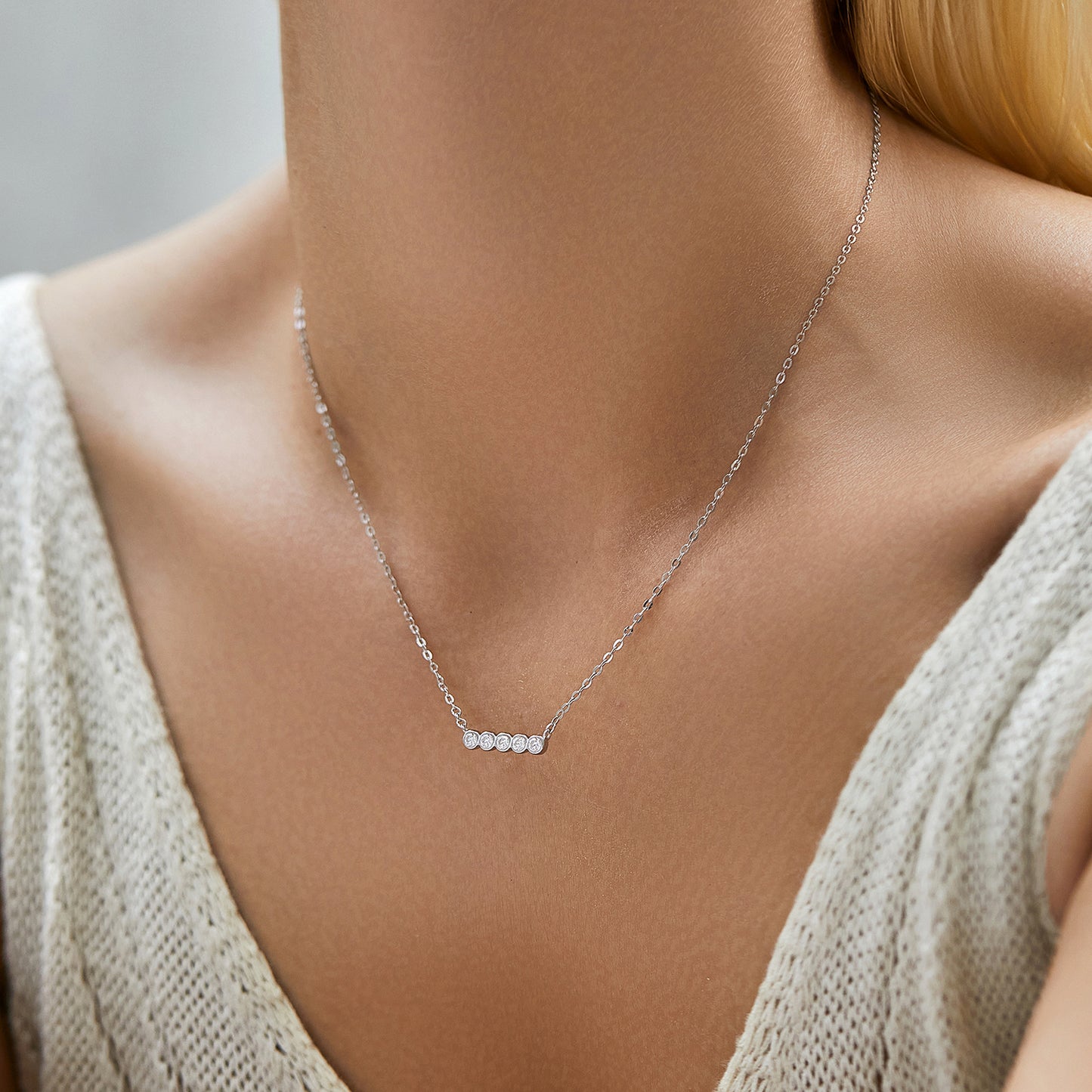 Tiara Flame Moissanite Necklace