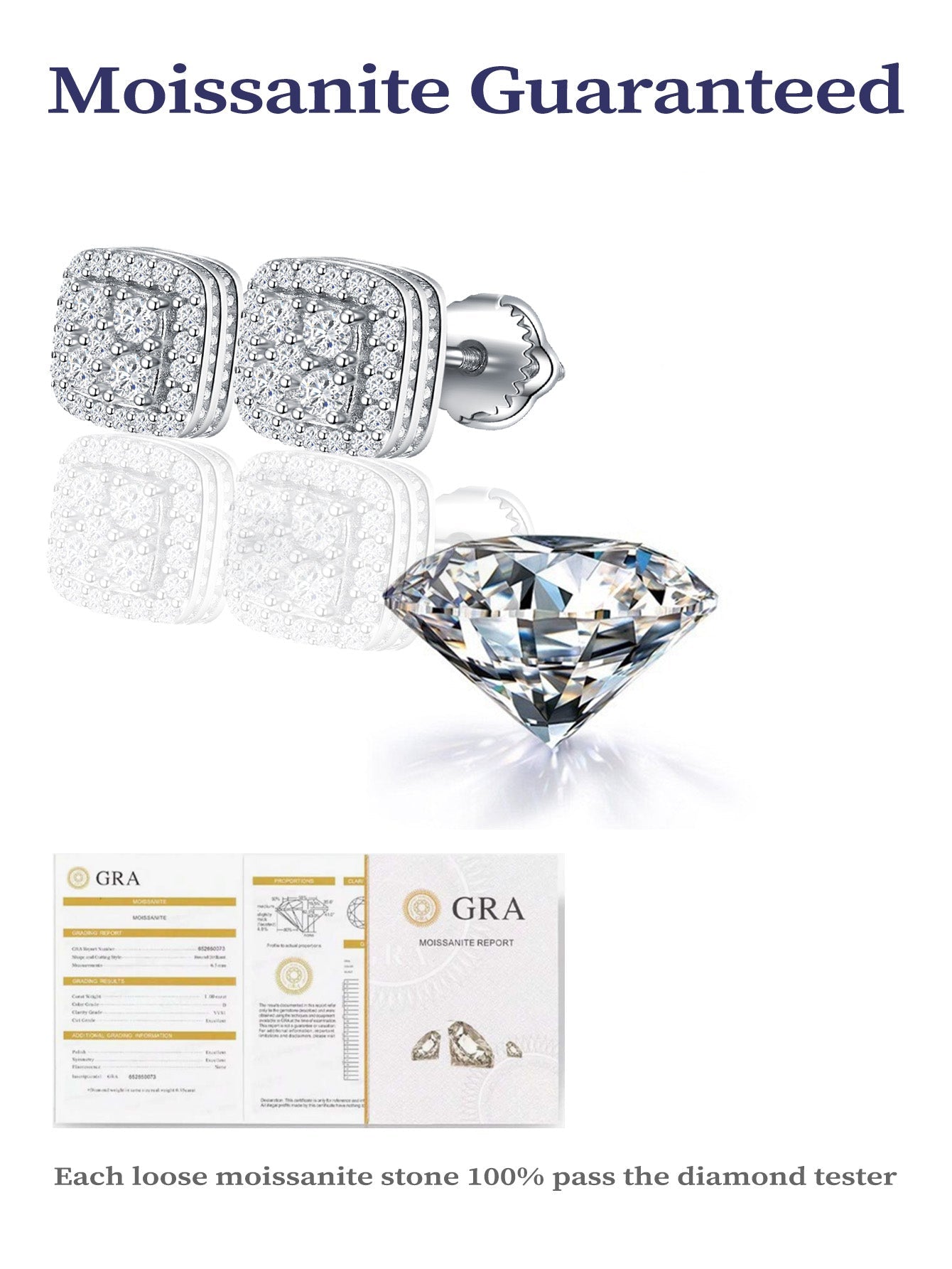 Noble Moissanite Ear Studs